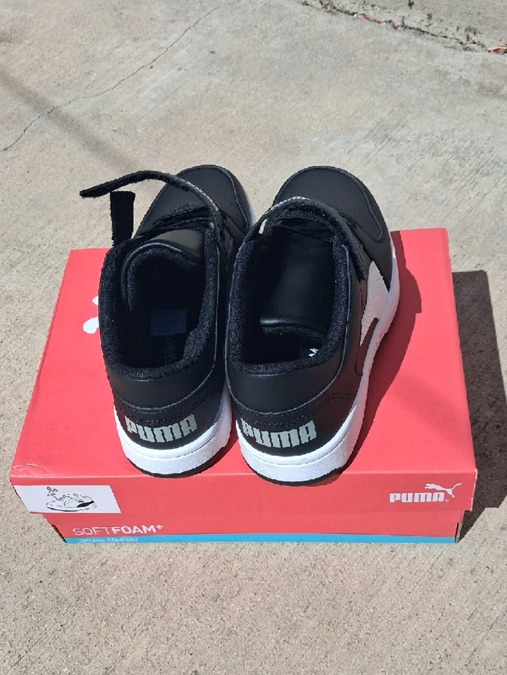 Puma Rebound Layup Low Sneakers Shoes Boys Size 3C - Picture 10 of 10